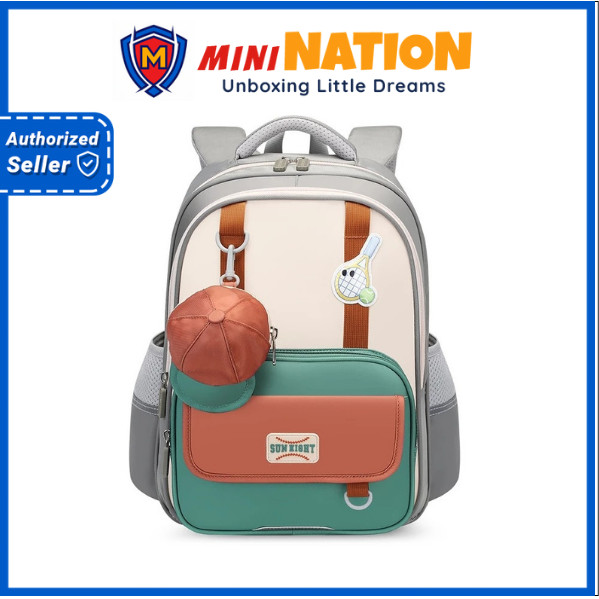 [GENUINE] SUN EIGHT S-22279 anti-hunchback backpack for boys and girls ...