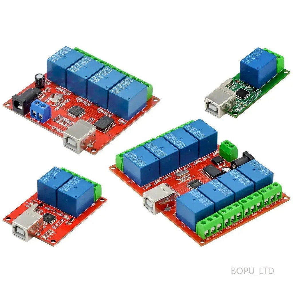 5V 12V 24V USB Relay Control Switch 1 2 4 8 Channel Programmable ...