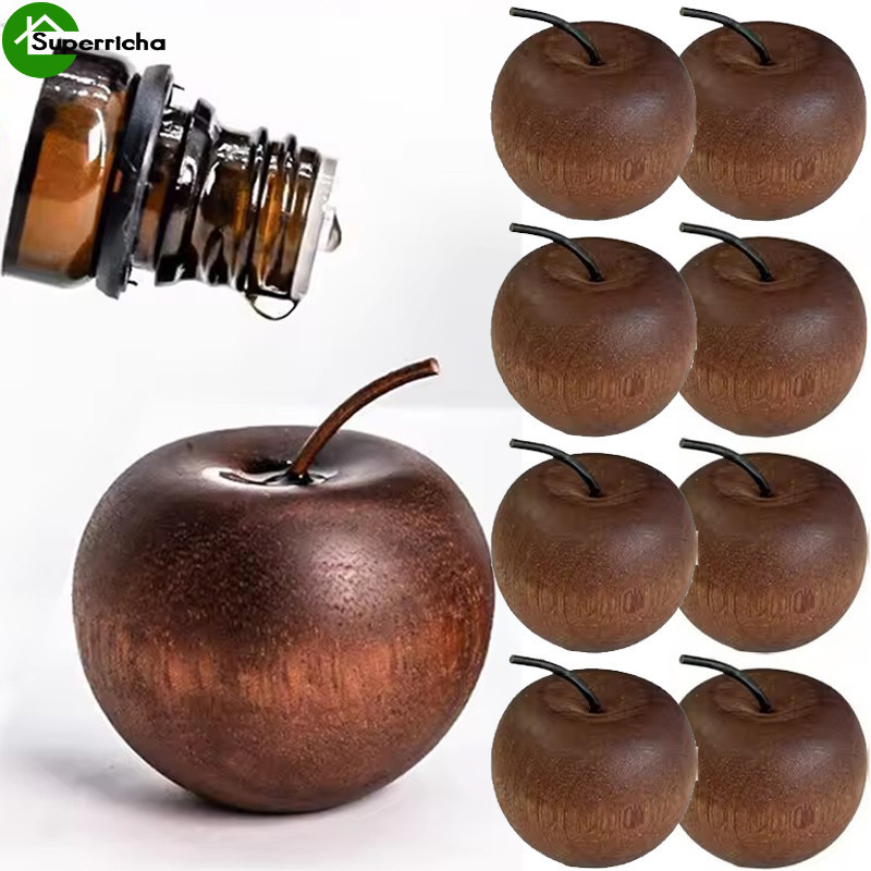1/4Pcs Apple Shape Wooden Essential Oil Diffuser - Long-lasting ...