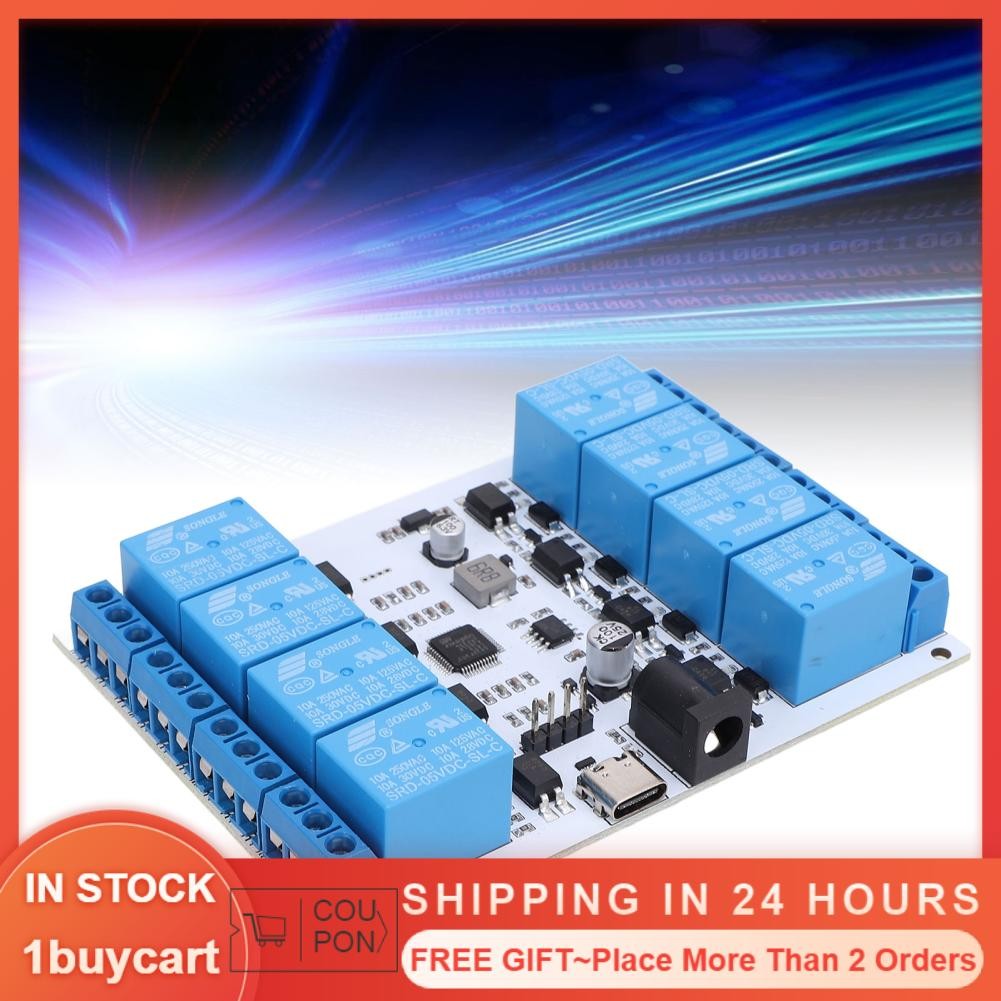 1buycart 8 Channel USB Relay Board Control Channels of 5V Relays with ...