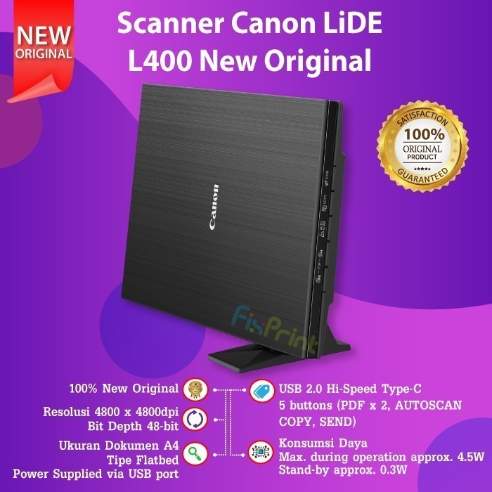 FixPrint SCANNER CANON LIDE 400 / LIDE 300 / Printer MG2570s GARANSI RESMI