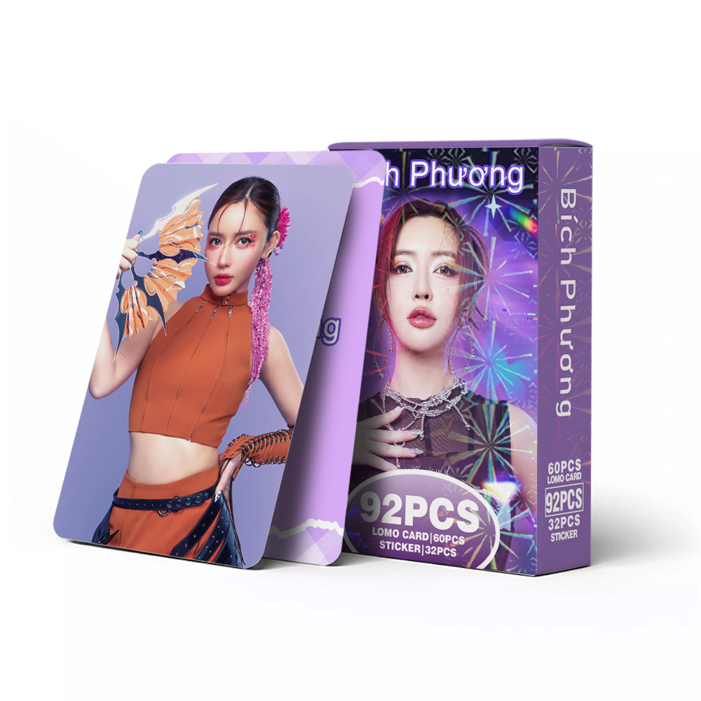 92pcs/box Vietnam Star EM XINH SAY HI BichPhuong Lomo Cards PhuongMyChi ...