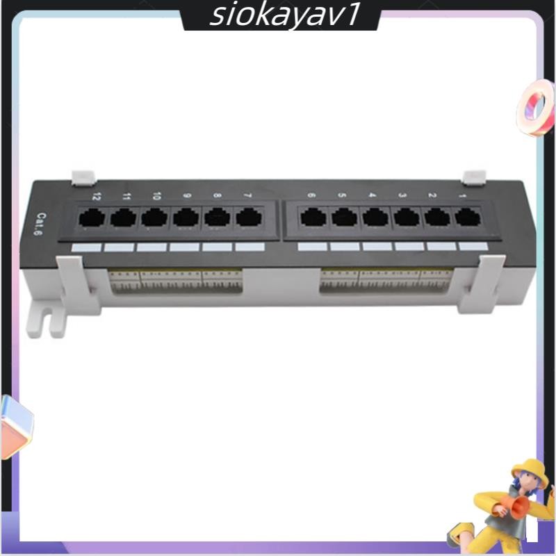 RJ45 Networking Wall Mount Rack with 12 Port CAT6 Patch Panel Network ...