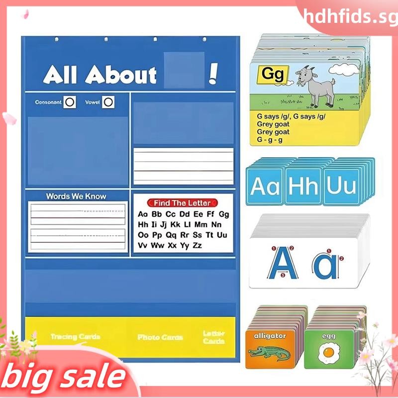 Interactive Alphabet Learning Pocket Chart Letter Handwriting Practice ...