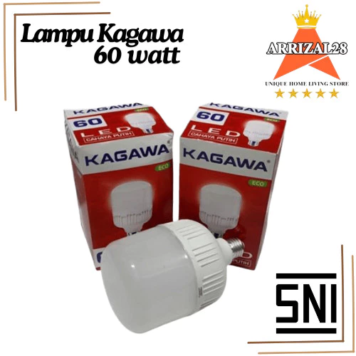 (BUBBLEWRAP) 60 WATT SNI BOHLAM LAMPU LED KAGAWA ECO CAHAYA PUTIH
