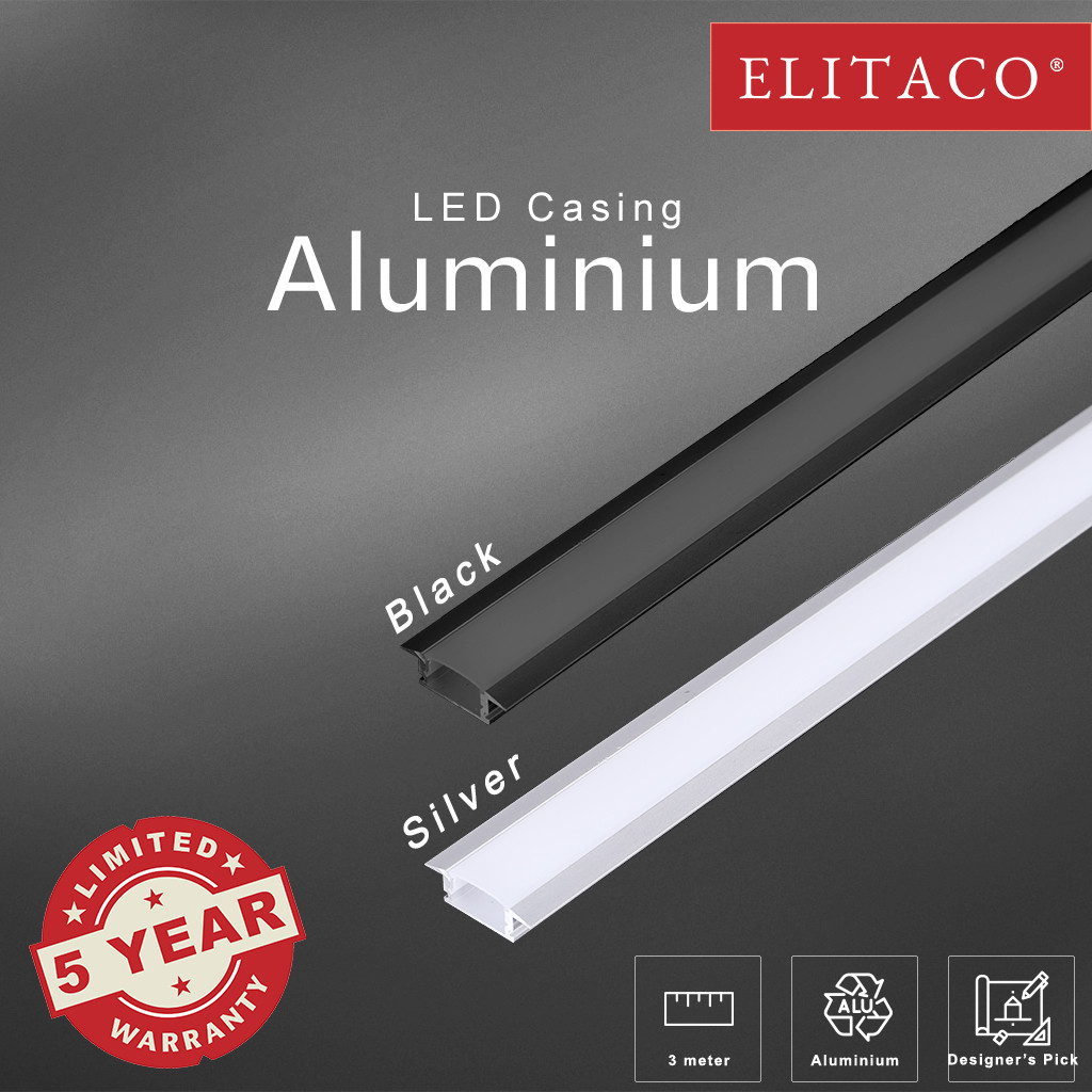 【ELITACO】300cm LED Channel System Milky Cover LED Aluminum Casing ...