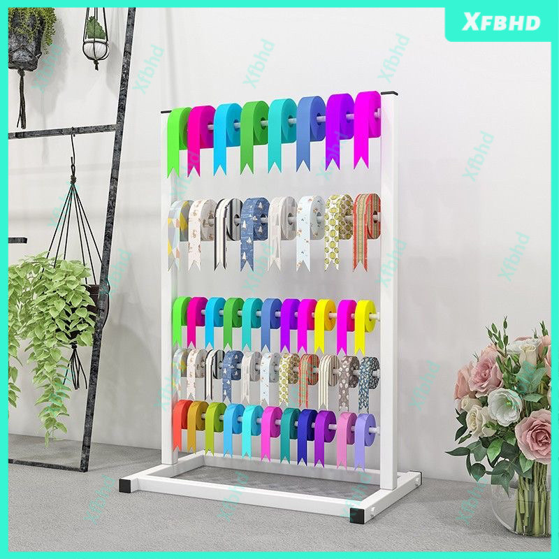 Ribbon Wrapping Paper Ribbon Storage Floor Rack Flower Shop Ribbon ...