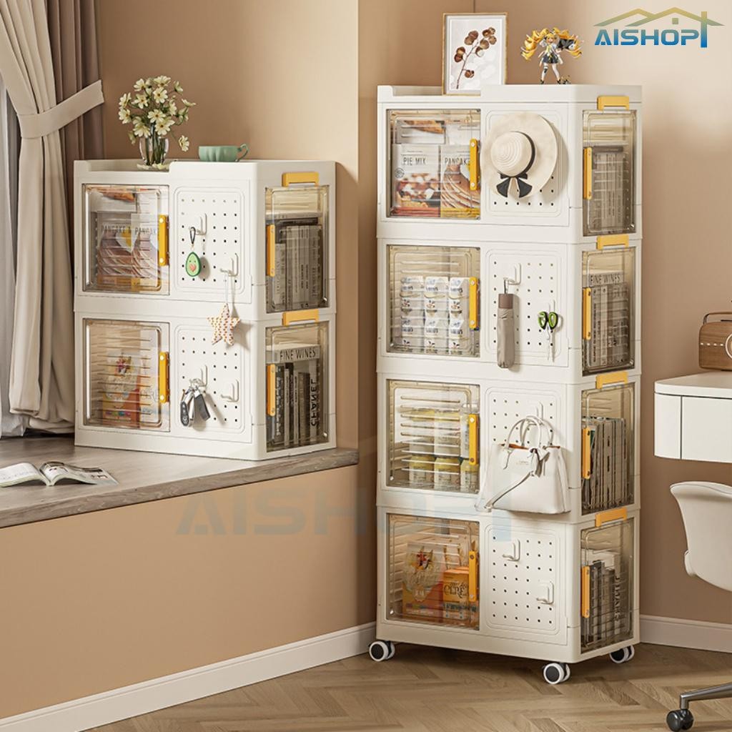 [SG Seller]Multi-functional Storage Cabinet Foldable Storage Cabinet ...