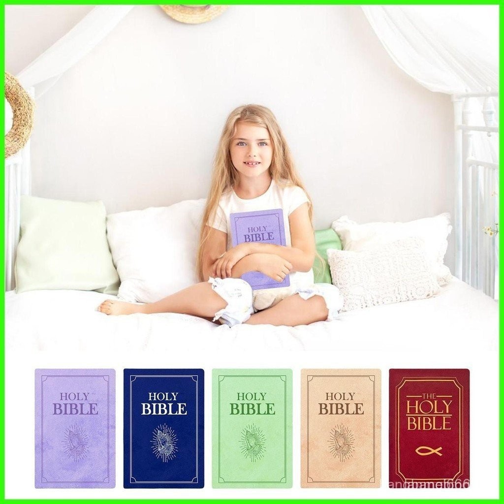 Coussin Bible En Peluche Qui S'ouvre - Oreiller De Foi Réconfortant, Versets Bibliques Imprimés, Cadeau Chrétien