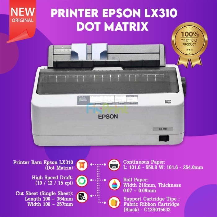 FixPrint Printer Epson Dot Matrix LX-310 LX310 / EcoTank L3256 / InkTank M2050 - Garansi Resmi - Gambar 3