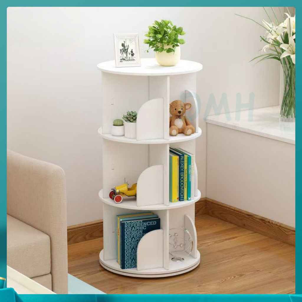 SG Stock 360-degree Rotating Creative Bookshelf Rotating Book Shelf ...