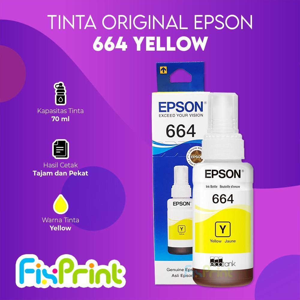 FixPrint Tinta Refill Epson 664 T664 Original 40ml Cabutan Printer L121 L120 8787 - Gambar 4