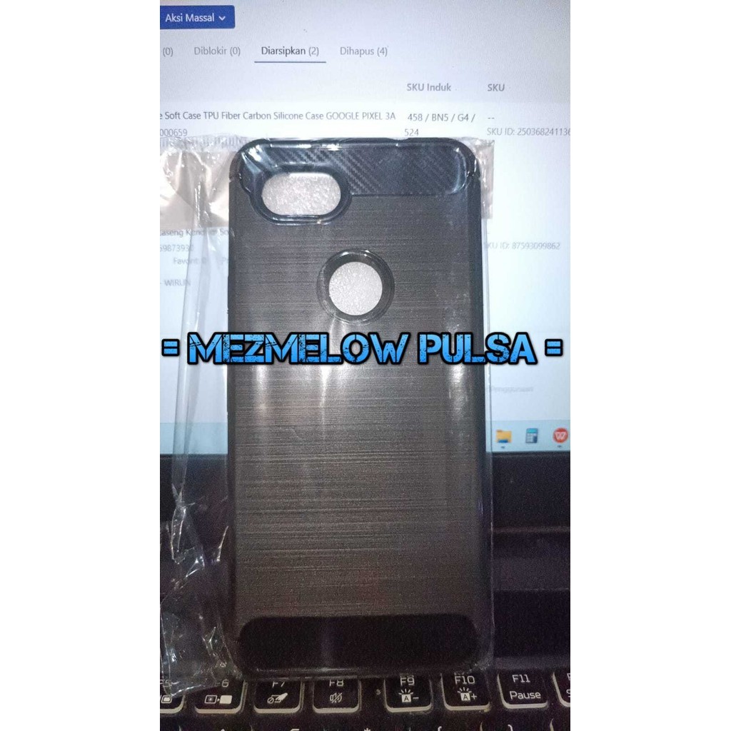 Casing Softcase Fiber Carbon Silicone Case GOOGLE PIXEL 3A - Gambar 3