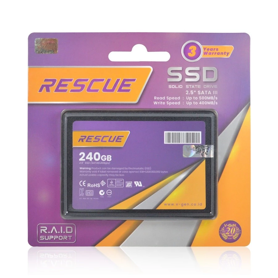 V-GEN RESCUE Ssd Sata III 128Gb / 256Gb / 512GB Solid State Drive 2.5" - Gambar 2