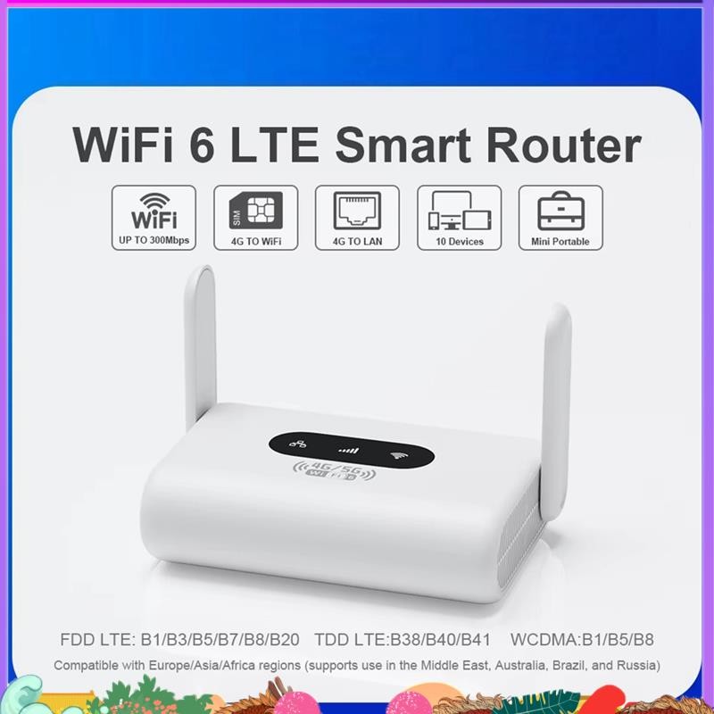 WiFi6 Router 4G LTE 300Mbps Modem Portable WiFi Device 4G Network ...