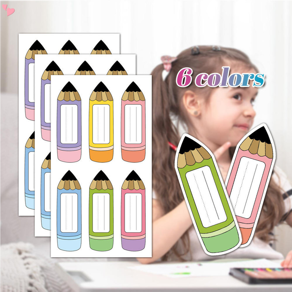 Pencil-Shaped Classroom Name Tag Long-Lasting Pencil Name Tag Vibrant ...