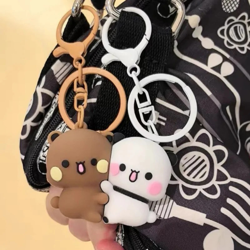Panda Bubu And Yier Magnetic Hug Keychain Backpack Pendant Cartoon ...