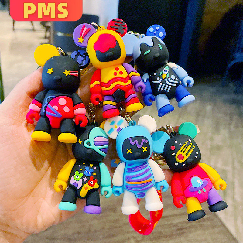Popmaker Shop Gantungan Kunci Boneka Beruang Unik Lucu