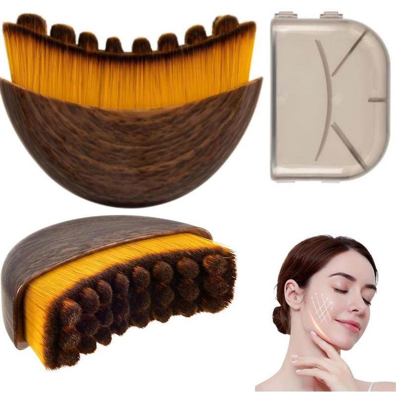 Brosse Visage Lymphatique Dry Brushing - Massage Facial Contour - Neuf Marque Générique