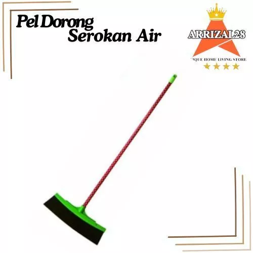*PEL DORONG SEROKAN AIR WIPER KARET LANTAI GAGANG KAYU PANJANG