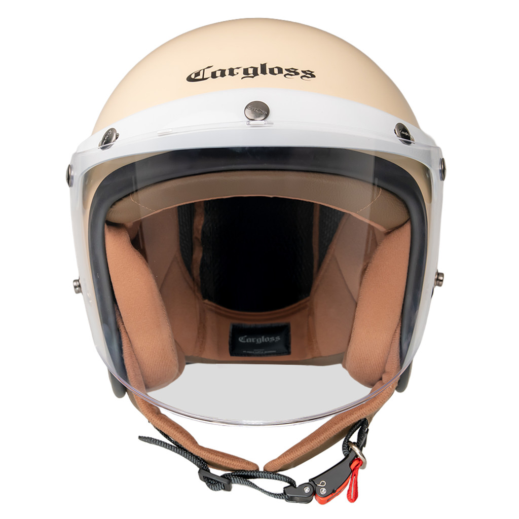 Cargloss CFH Hijab Retro Helm Half Face - Avorio Naiade - Gambar 4