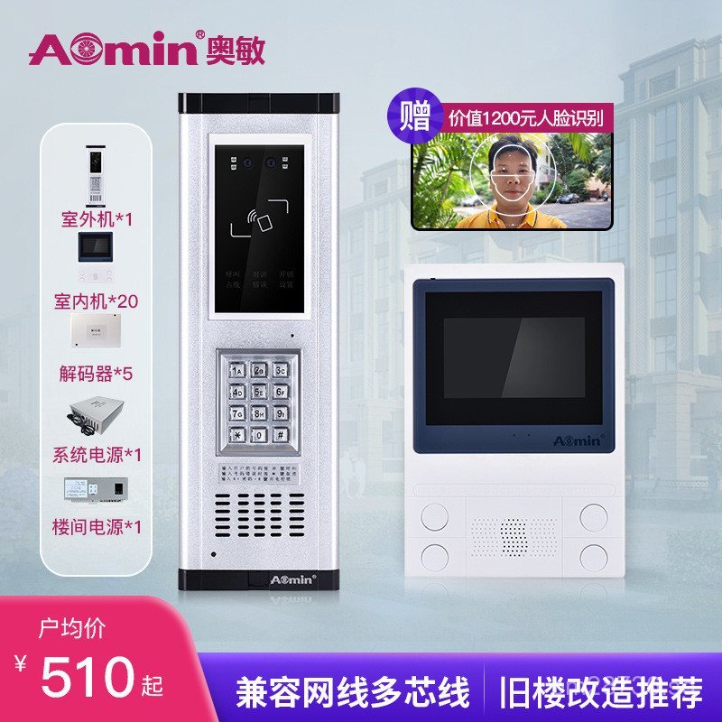Colorful Intercom Unit Door Access Control System for Residential ...
