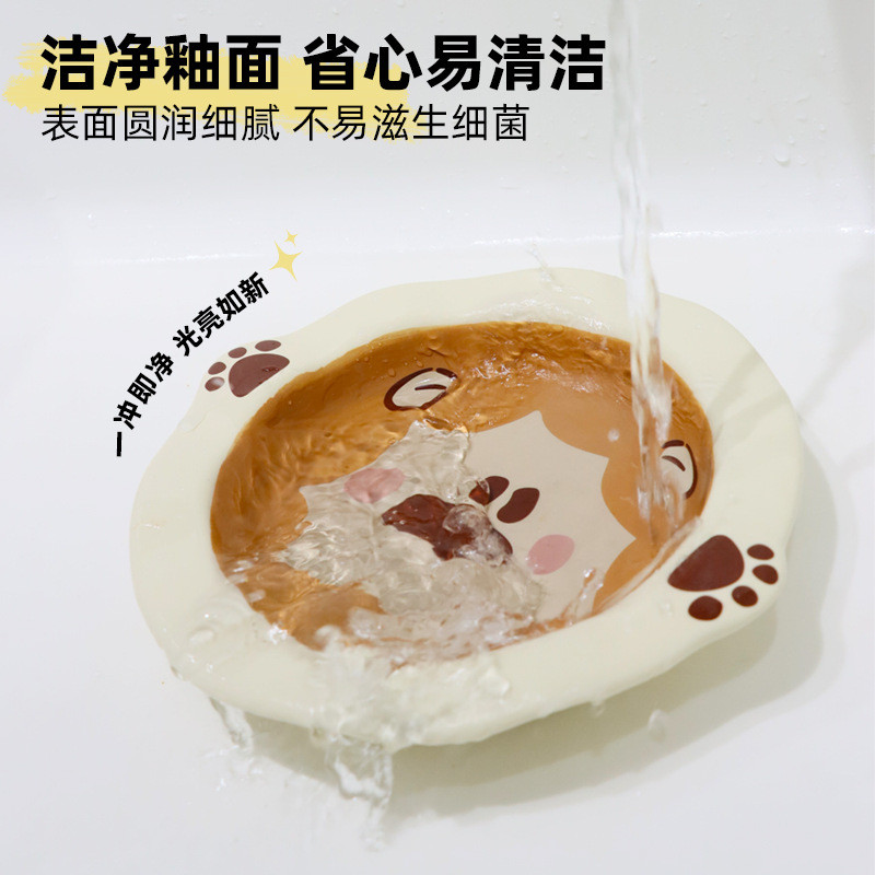Ceramic Cat Bowl Cat Bowl Animal Series Large Caliber Cat Bowl Anti ...