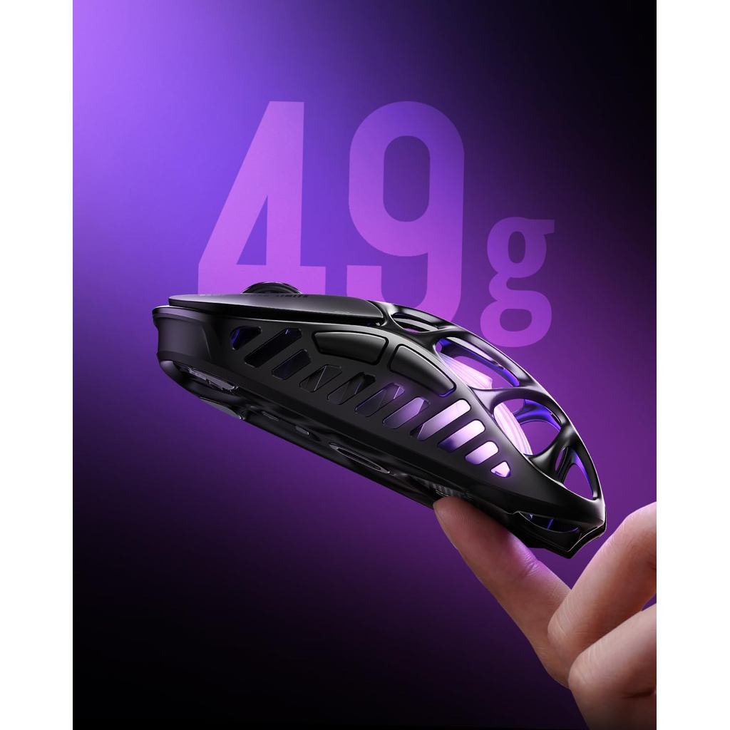 Mercury X Pro 8KHz Wireless Gaming Mouse PAW 3950 Sensor RGB Lighting - Gambar 4