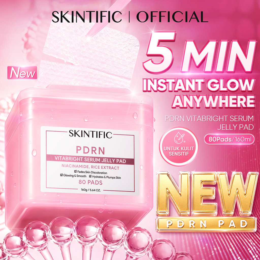 [NEW LAUNCH!]SKINTIFlC -PDRN Vitabright Serum Jelly Pad 80sheets/High-potency PDRN sheet masker wajah masker komedo dan pori skincare skintific masker wajah 1box sheetmask 40 days sleeping mask masker mencerahkan wajah kusam clay mask