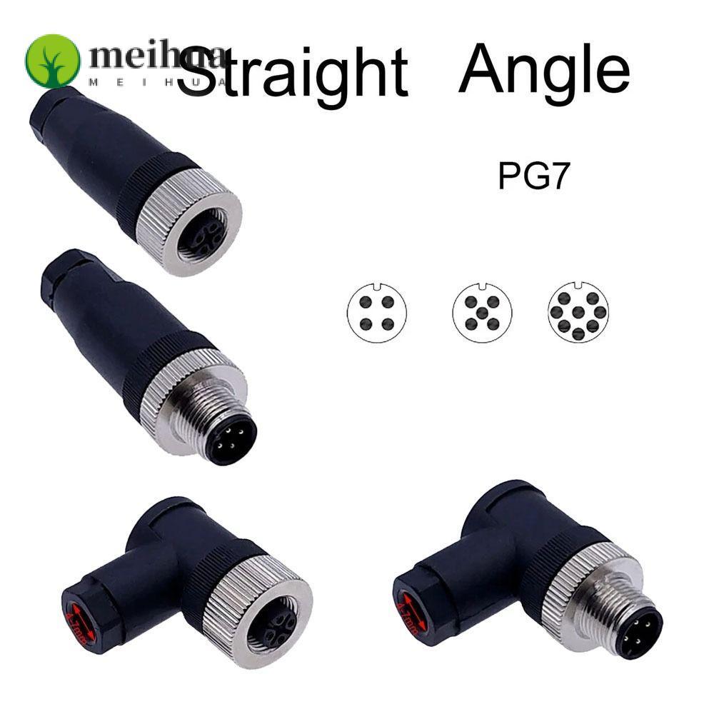 MEIHUAA M12 Sensor Connector, Male Female Socket 4 5 8 Pin M12 Aviation ...