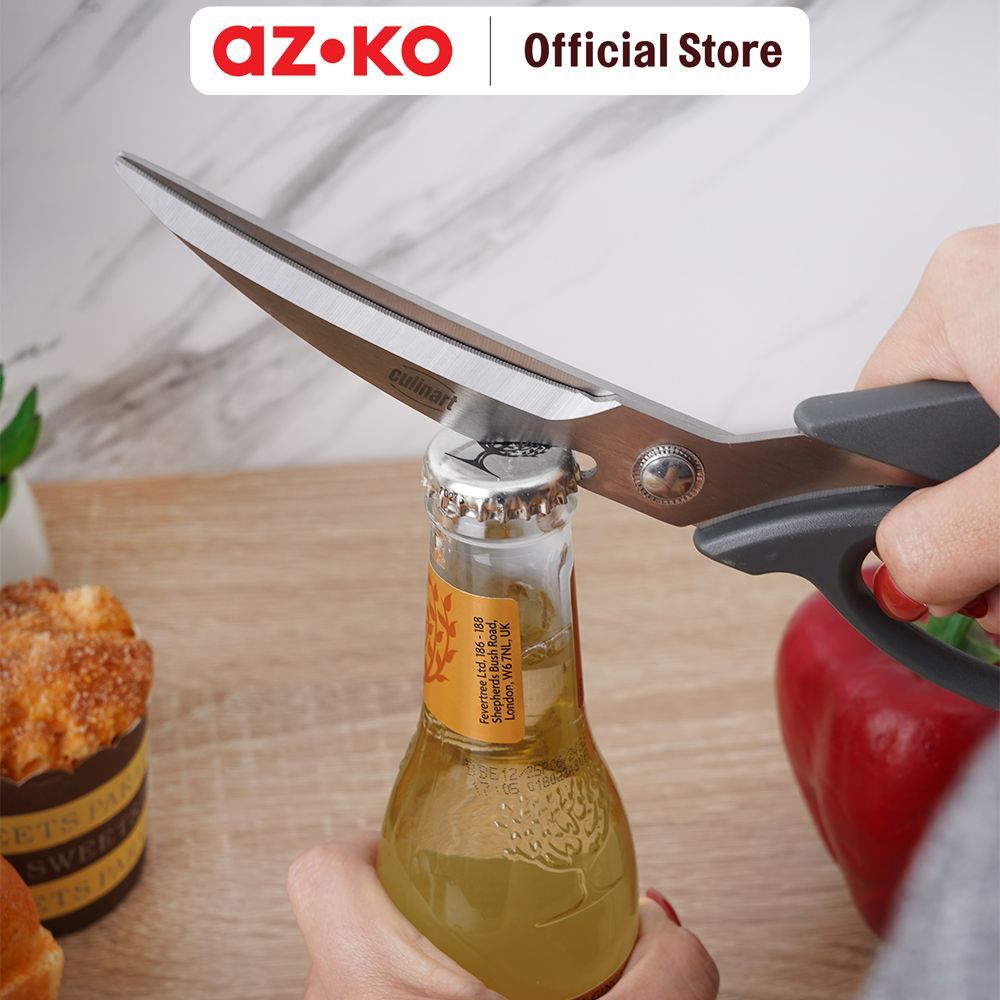 AZKO Culinart Gunting Dapur Premium Ap-L - Hitam Kitchen Shears Scissors Dapur Gunting Masak Pemotong Makanan - Gambar 3