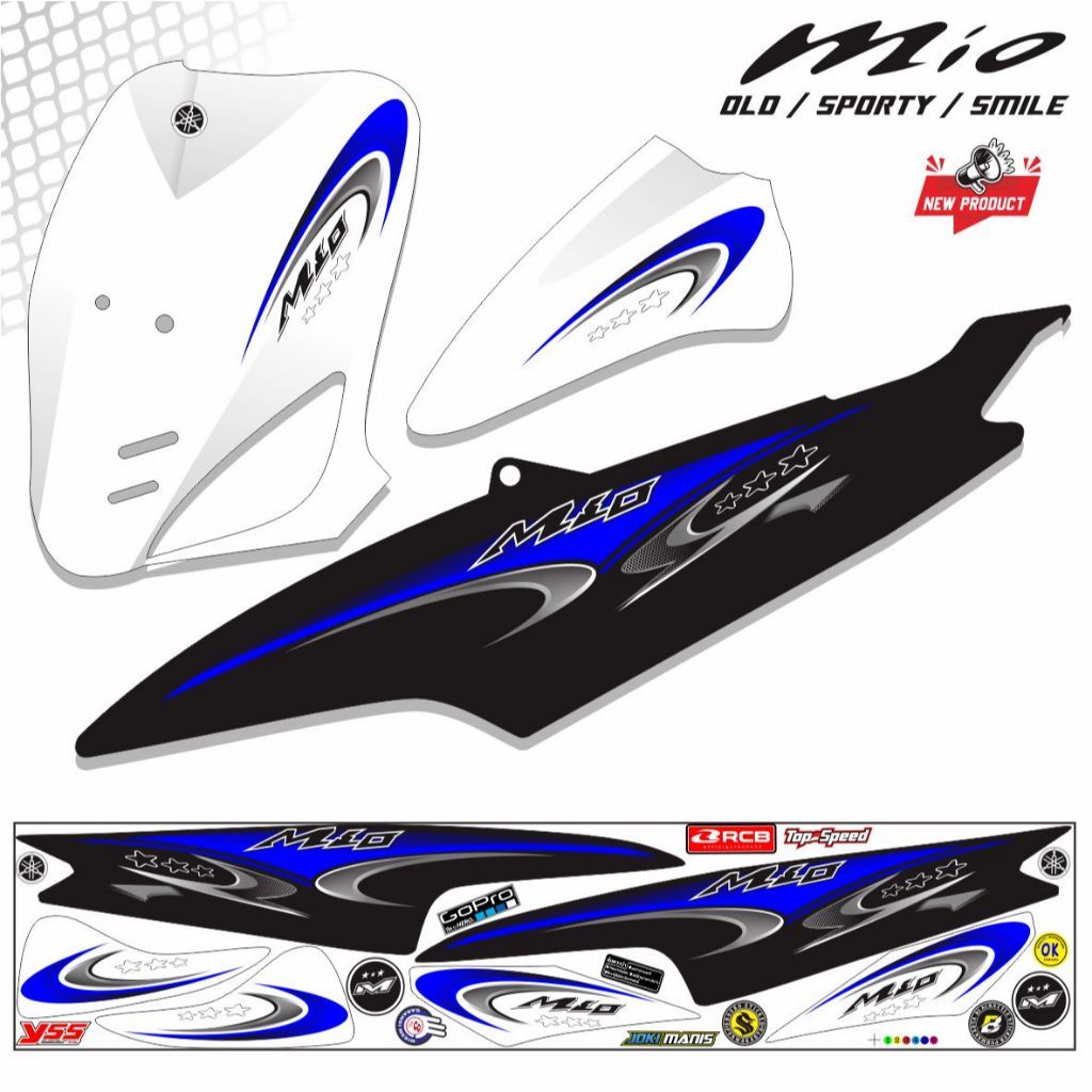 OLD MIO STICKERS, OLD MIO STRIPING, VINYL STRIPING MATERIAL VARIATIONS ...