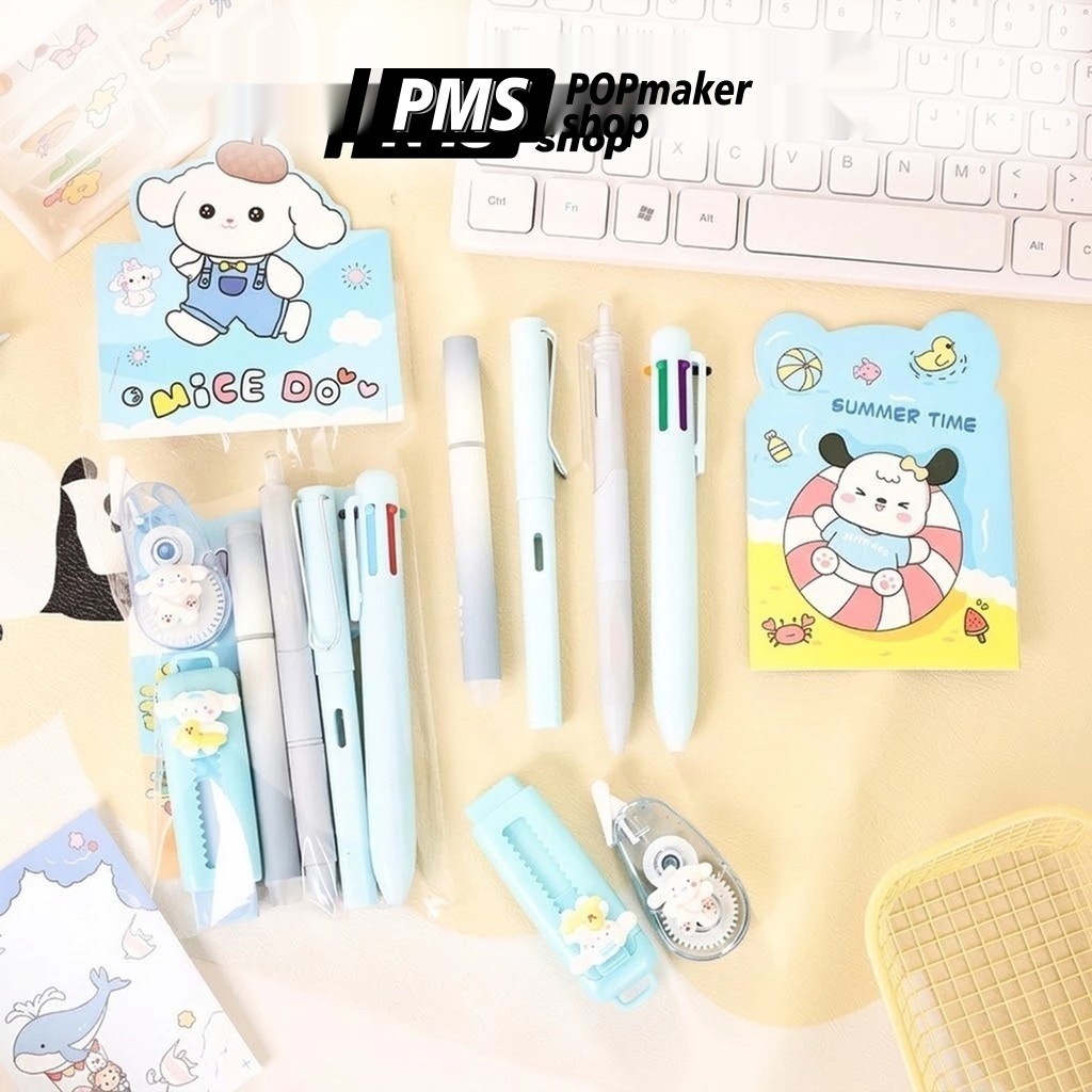 POPmaker shop set alat tulis sanrio lengkap buku pulpen pensil penghapus untuk sekolah hobi menulis koleksi hadiah H1180 COD - Gambar 3