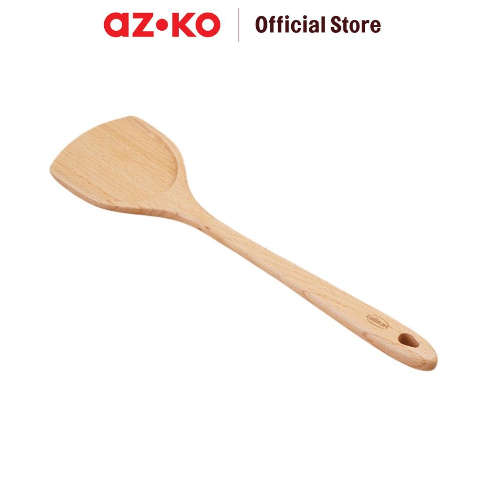 AZKO Culinart Spatula Kayu Beech 33 cm - Cokelat Alat Masak Cookware Sutil Sudip Sodet - Gambar 3