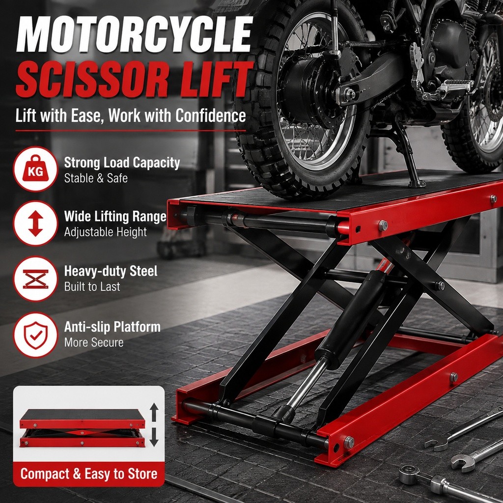1100lbs/1500lbs Heavy Duty Portable Jack Lift Motorcyle Lift Paddock ...