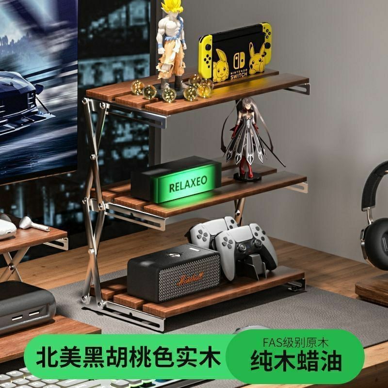 [48H Shipping] Desk Storage Bookshelf Table Top Desk Multi-Layer Hole ...