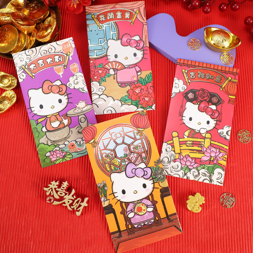 2026 Cute Hello Kitty Angpao Chinese New Year Red Envelope Packets ...