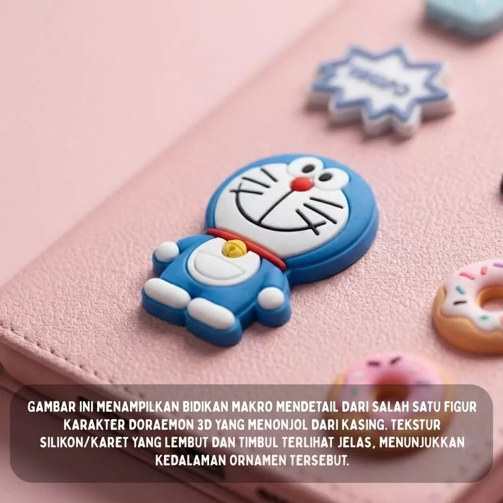Cute Doraemon 3D Sticker Case iPad Gen 11th Gen 10 10.9" Air 4/5/6 10.9" Pro 11 Inch Mini 1 2 3 4 5 6 7 360 Rotating Leather Cover Stand - Gambar 2