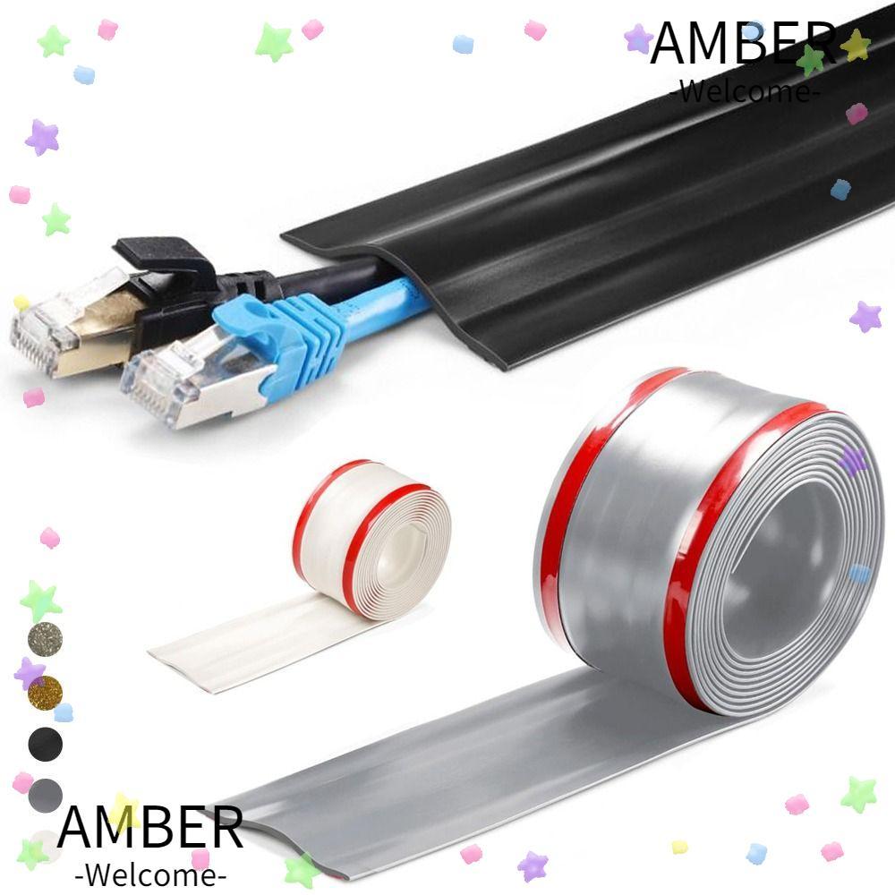 AMBER Floor Cable Cover, Soft 1m Wall Wire Concealer, Professional ...
