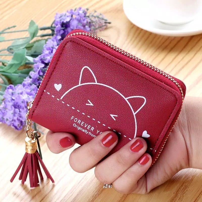 POPmaker shop ​Dompet Kartu Wanita D08 Import Motif Animal Multifungsi COD - Gambar 3