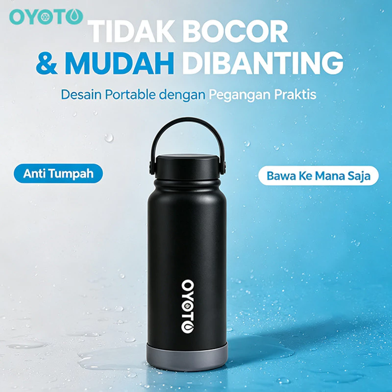 OYOTO Tumbler Insulated Cup Botol Minum Portable Vacuum Insulated Tahan Dingin Stainless Steel 304 Outdoor - Gambar 3