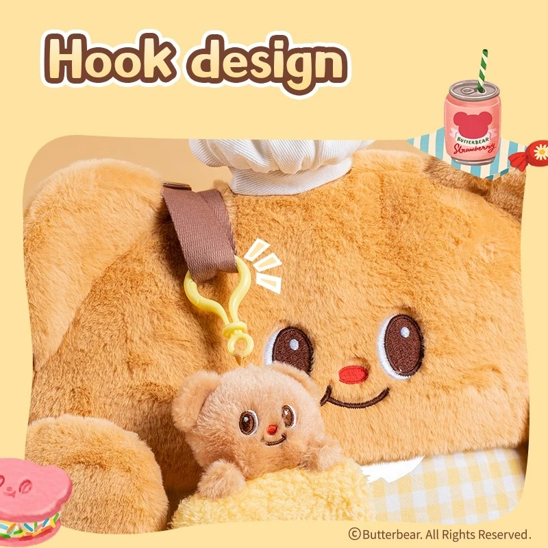 Deli x Butterbear Name Tag Kartu Tanda Pengenal / Card Holder Gantungan Lucu Kuning / Pink / Ungu HY131 - Gambar 3
