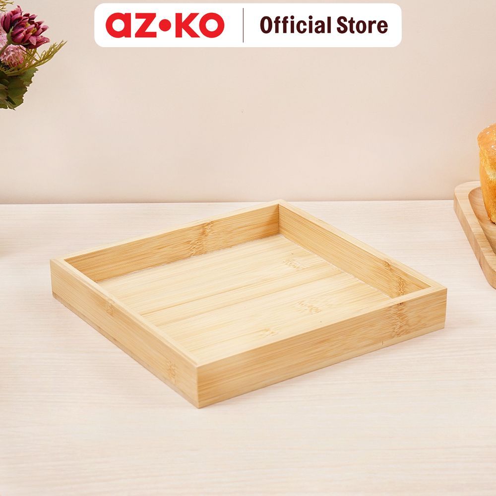 AZKO Culinart Stoples Kaca Camilan Dengan Nampan - Cokelat Glass Storage Jar Food Canister Pantry Container Glass Jar Toples Penyimpanan - Gambar 4