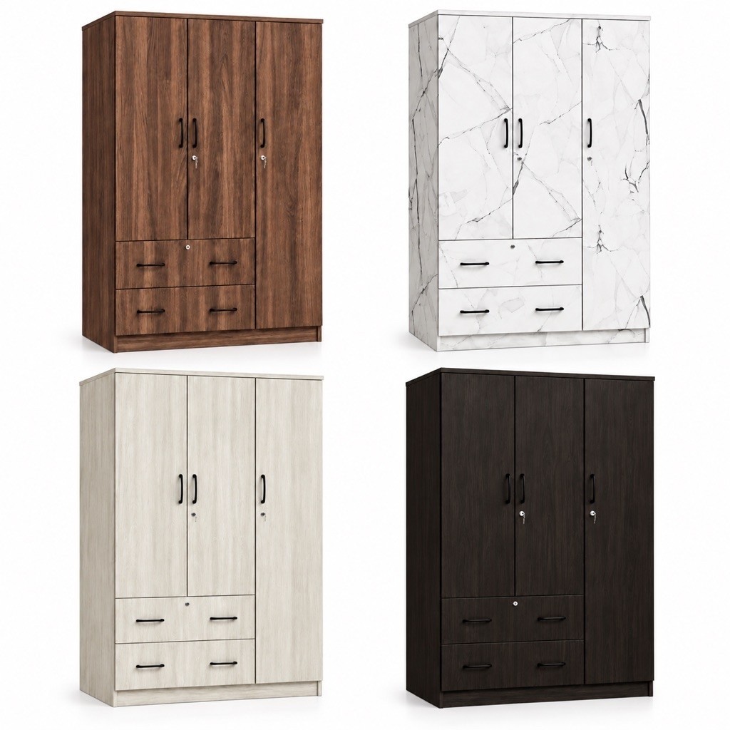 Avant Furniture Tweet 3door wardrobe wood drawer lock | Shopee Singapore