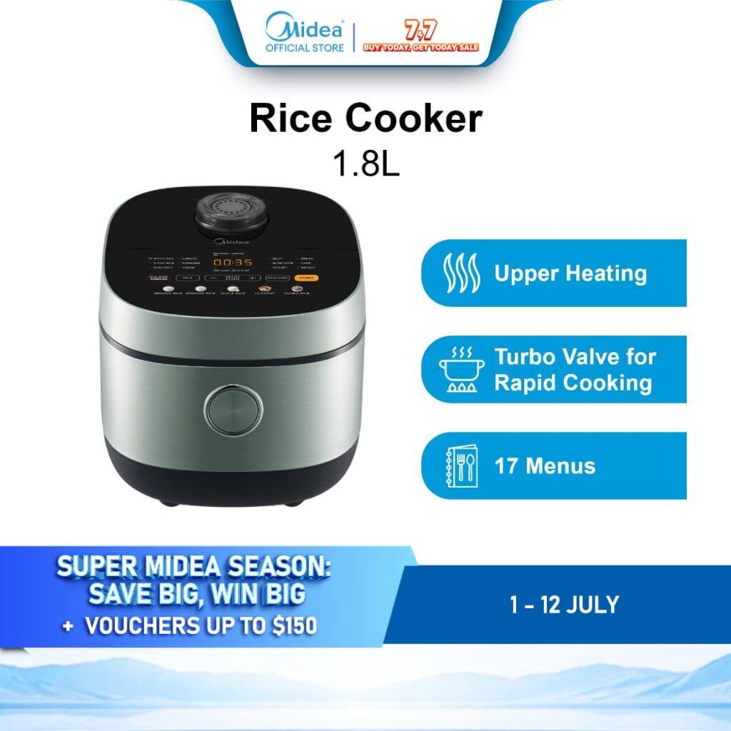 Midea MRD180T2ADS 2 Dimensional Heating Rice Cooker, 1.8L | Shopee ...