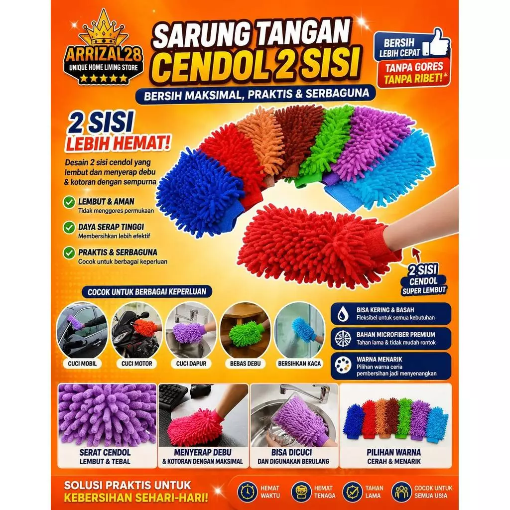 SARUNG TANGAN CENDOL 2 SISI
