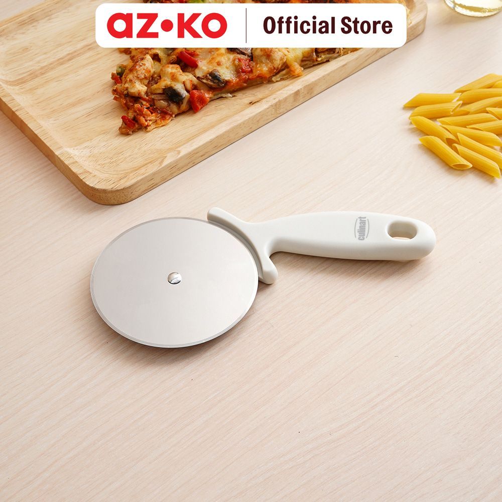 AZKO Culinart Pisau Roda Pemotong Pizza - Krem Beige Rotary Slicer Baking Tool Dough Wheel - Gambar 2