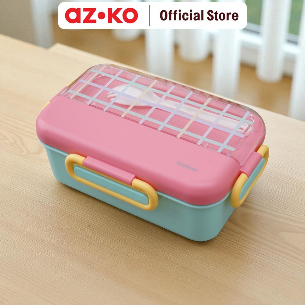 AZKO Picas Kotak Makan dengan Tas Insulated Set 3 pcs - Mix Lunch Box Set Paket Bekal Meal Kit Insulated Lunch Kit - Gambar 3