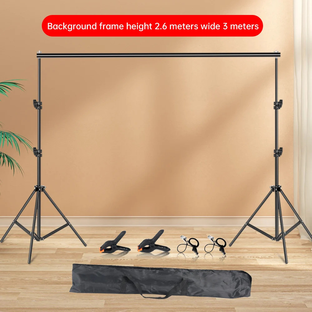 2.6x3m/8.5x10ft Photo Video Studio Backdrop Background Stand ...