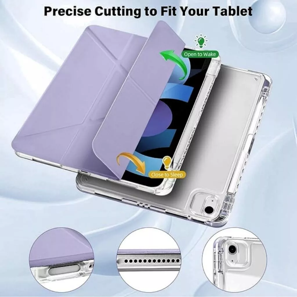 Yfold Case Clear For Gen 11 10 9 8 7 6 5 / Air 4 5 6 Pro 11 / Mini 1 2 3 4 5 6 7 Polkadot Pattren Y-Stand With Pencil Holder Shockproof Magnetic - Gambar 2